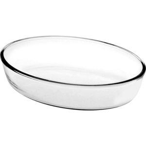Pasabahce Ovenschaal van borosilicaat glas - ovaal - 2 Liter - 30,5 x 22 x 6 cm