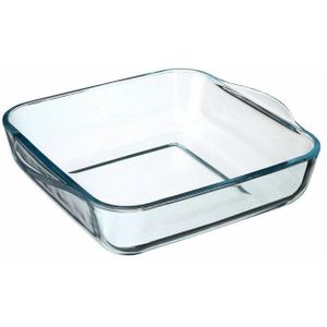 Secret de Gourmet - Ovenschaal vierkant - Transparant glas - 22 x 6 cm