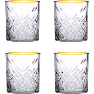 glas met gouden rand blokker