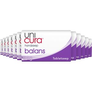 12x Unicura Tabletzeep Anti Bacterieel Balans 180 gr