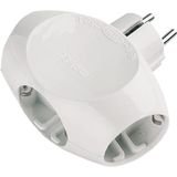 Horizontale Stopcontact Splitter - Verdeelstekker - Verloopstekker 3-voudig wit - Met randaarde - Stekkers - Stekkerdoos