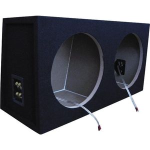 Necom Subwooferkist 2 X 12'' Met 2 Aansluitingen 52 Liter Mdf Zwart