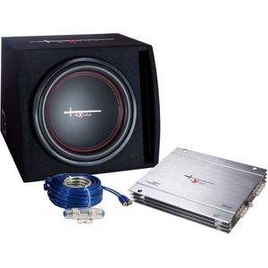 Excalibur X1 Basspack 12'' Subwoofer + Versterker + Kabelset