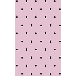 Homemania bedrukt tapijt, 25% polyester, 75% katoen, roze, zwart