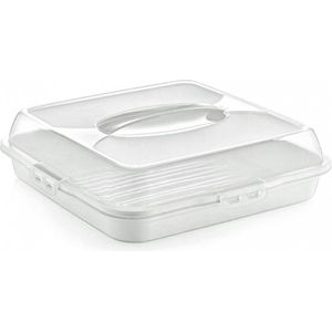 Lock & fresh vierkante taart en cake transport doos /bewaarbox 35 cm assorti - Taartdoos - Taartplateau - Vershouddoos