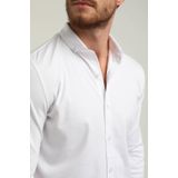 GABBIANO Gemêleerd Slim Fit Overhemd White