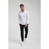 GABBIANO Gemêleerd Slim Fit Overhemd White