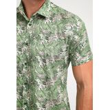 Gabbiano - Herenoverhemd - Groen - Katoen/Elastaan - Korte Mouwen