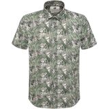 Gabbiano - Herenoverhemd - Groen - Katoen/Elastaan - Korte Mouwen