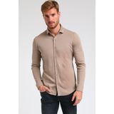 Gabbiano - Overhemd - Taupe - Katoenmix - Regular Fit