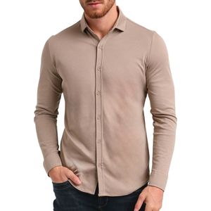 Overhemd - Beige - Katoen 60% - Polyester 37% - Elastaan 3%