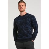 Gabbiano Trui Sweater Met Print 774770 301 Navy Mannen