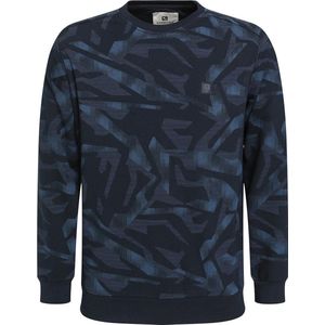 Gabbiano Trui Sweater Met Print 774770 301 Navy Mannen
