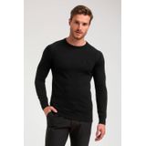 Gabbiano - Essential Knitted Sweater - Zwart - Heren