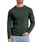 Gabbiano - Essential Knitted Sweater - Donkergroen - Heren
