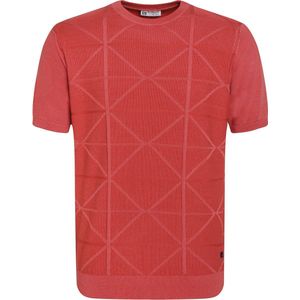 Gabbiano - Heren Shirt - Effen - Deep Coral - 70% Viscose en 30% Polyamide