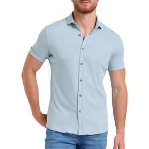 GABBIANO - Overhemd - Lichtblauw - Katoenmix - Korte Mouwen