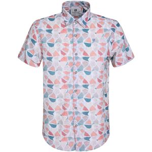 Gabbiano - Heren Overhemd - Ecru - Korte Mouwen - 335542