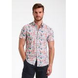 Gabbiano - Heren Overhemd - Ecru - Korte Mouwen - 335542