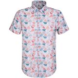 Gabbiano - Heren Overhemd - Ecru - Korte Mouwen - 335542