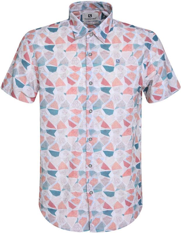 Gabbiano - Heren Overhemd - Ecru - Korte Mouwen - 335542