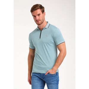 Gabbiano - Heren Polo - Blauw - Met Rits - Stijlvolle Casual
