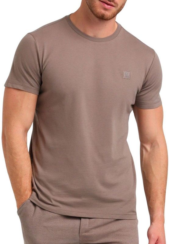 Gabbiano Men - T-shirt - Taupe - Katoen