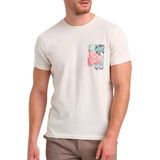GABBIANO T-shirt - Ecru - 100% Katoen - Ingebreid Patroon