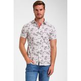 Gabbiano - Heren Overhemd - 335933 - Sand - Seersucker Korte Mouwen