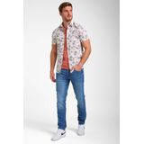 Gabbiano - Heren Overhemd - 335933 - Sand - Seersucker Korte Mouwen