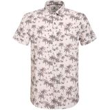 Gabbiano - Heren Overhemd - 335933 - Sand - Seersucker Korte Mouwen