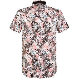 Gabbiano - Overhemd - Sand - Floral Poplin - Korte Mouwen
