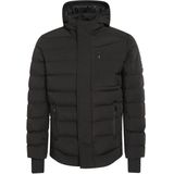 Gabbiano - Korte Winterjas - Zwart - Functionele Stretch - Met Capuchon