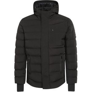 Gabbiano - Korte Winterjas - Zwart - Functionele Stretch - Met Capuchon