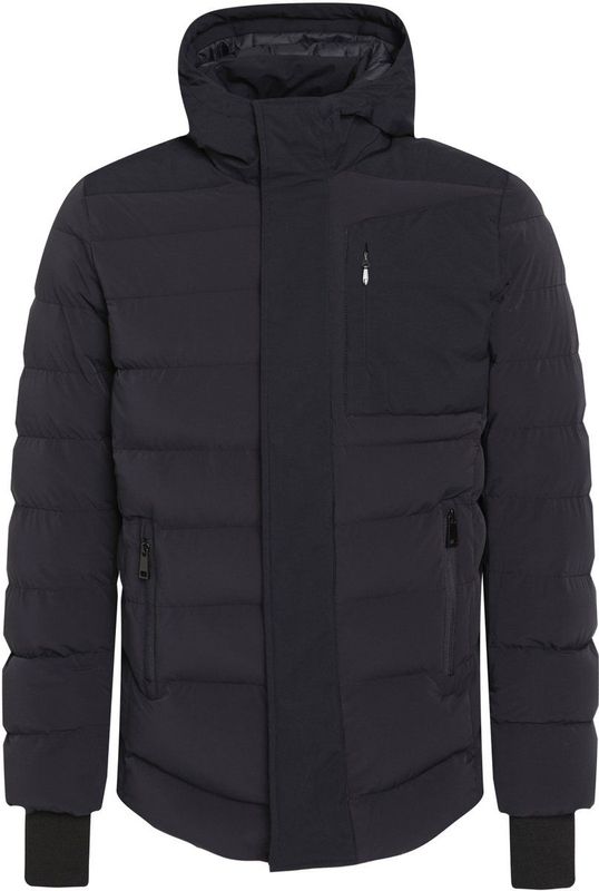 Gabbiano - Korte Winterjas - Navy - Met Capuchon - Functionele Stretch