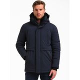 Gabbiano - Technische Winterparka - Navy - Met Afneembare Capuchon