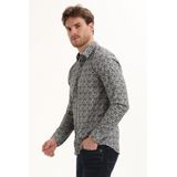 Gabbiano - 335738 - Heren Overhemd - Teal Blue