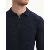 GABBIANO - Trui - Donkerblauw - Ingebreid Patroon