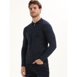 GABBIANO - Trui - Donkerblauw - Ingebreid Patroon