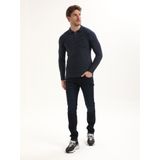 GABBIANO - Trui - Donkerblauw - Ingebreid Patroon