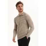 Gabbiano - Poloshirt - Taupe - Met Structuur - Mannen