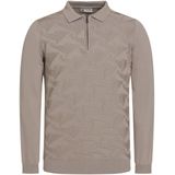 Gabbiano - Poloshirt - Taupe - Met Structuur - Mannen