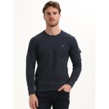 Gabbiano - Sweater - Navy - Ronde Kraag - Luxe Details