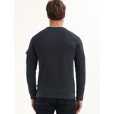Gabbiano - Sweater - Navy - Ronde Kraag - Luxe Details