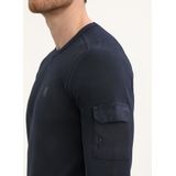 Gabbiano - Sweater - Navy - Ronde Kraag - Luxe Details