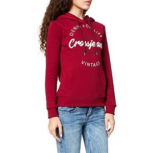 Cross Jeans Dames 65184 Hooded Sweatshirt, wijn, Regular