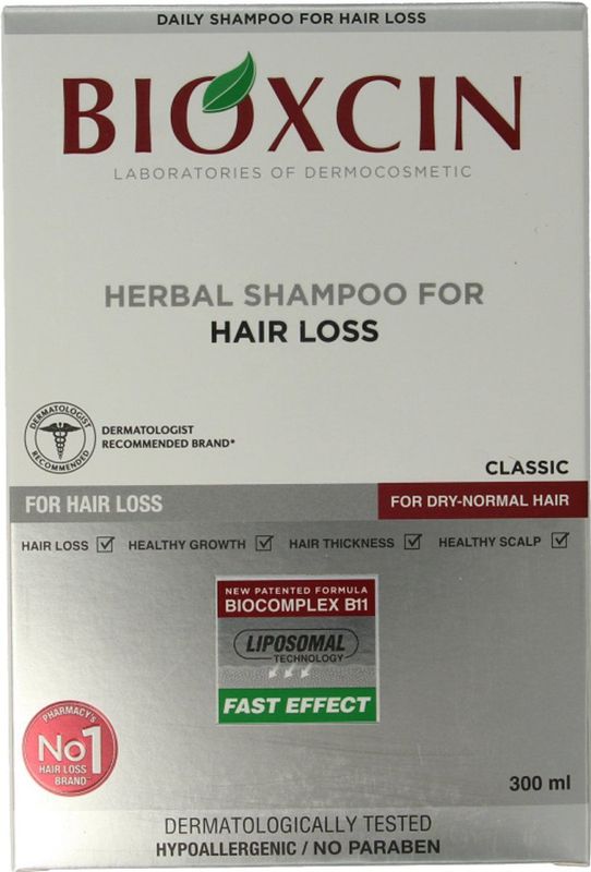 Bioxcin Classic Shampoo - 300 ml - Kruidenshampoo - Voor Droog en Normaal Haar