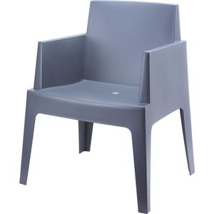 VDG Siesta Box stapelbare stoel - Donkergrijs