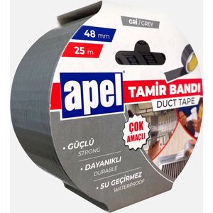 APEL DUCT TAPE - Grijs - 48mm x 25mt - Resistant to water and UV rays