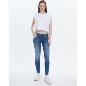 LTB Jeans Julita X Dames Skinny Jean - Donkerblauw - Angellis Wash